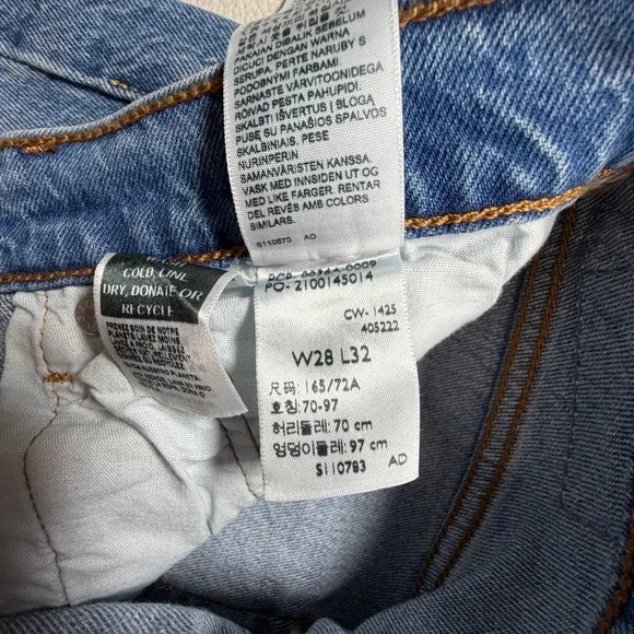 Levis 501 Curve Jeans Womens W28 L32 Medium Wash Blue High Rise Straight Leg - Picture 3 of 11